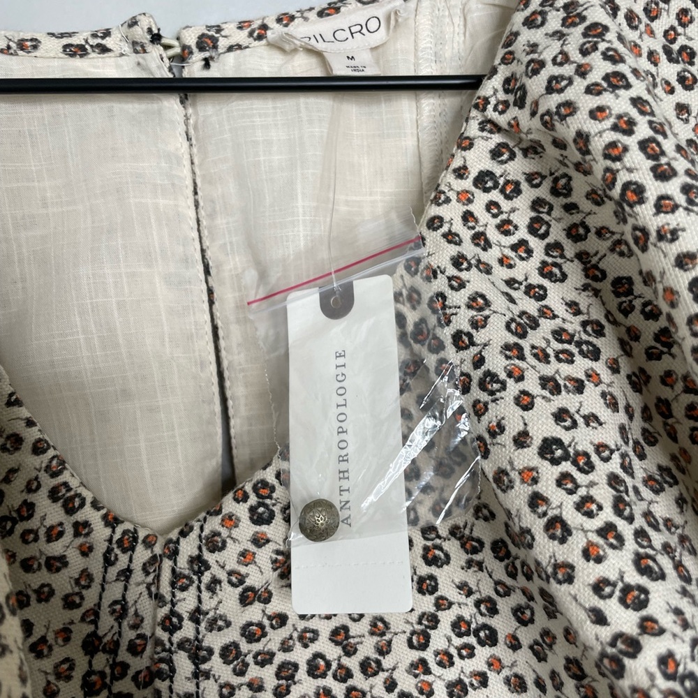 NWT Pilcro By Anthro V-Neck Ruffle Denim Mini Dress - Picture 11 of 12